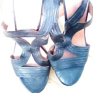 Franco Sarto black criss cross sandals size 8.5